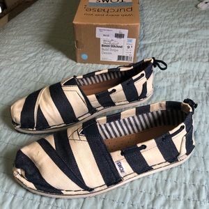 Bimini Stitch-out Bold Stripe Denim Toms